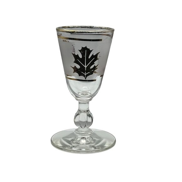 Vintage Golden Foliage Libbey Glass Co. Cordial Glass - Picture 1 of 3